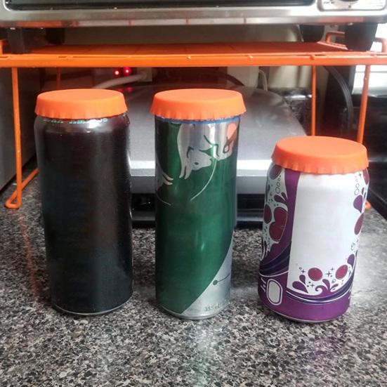6ks Soda Víko víka Dobré těsnící tyče Příslušenství Silikonová plechovka odolná proti roztržení Uzávěrka na pivo Pohodlná odolná proti rozlití Plná barva
