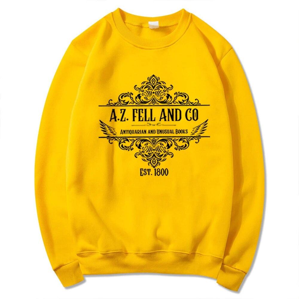 

Толстовка унисекс, винтажная толстовка Good Omens Aesthetic AZ. Рубашка Fell and Co, толстовка с антикварными и необычными книгами, зимняя одежда, женские топы 4XL