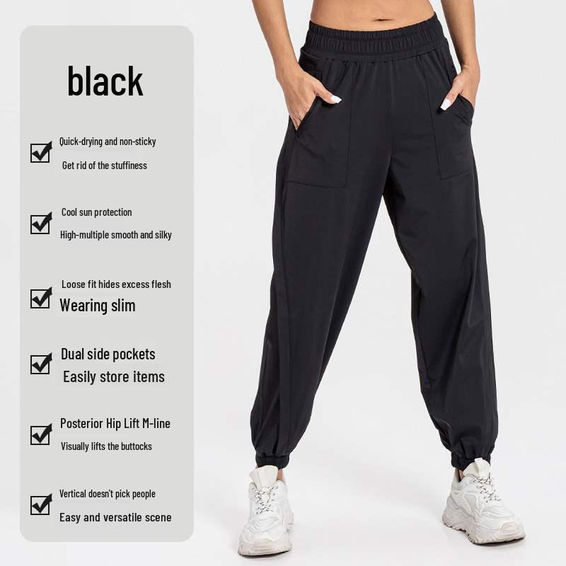 

Женские быстросохнущие спортивные штаны для йоги большого размера с принтом мороженого: Свободные, солнцезащитные, фитнес-штаны для бега S