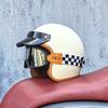 Retro Halb-Open Motorradhelm Cross-Country Motorradzubehör Motorradhelm 3/4 Retro-Helm im Winter