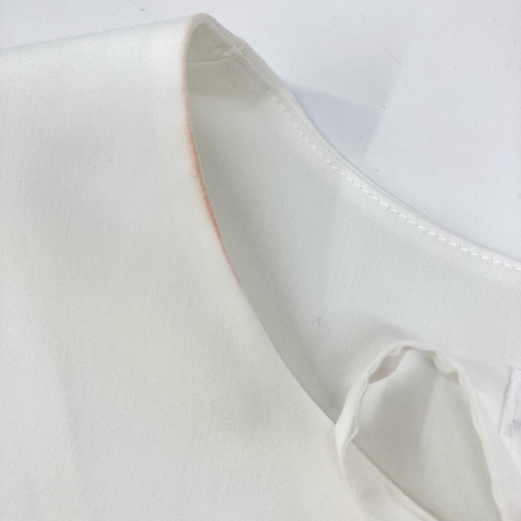 M-premier A342-005 White Gathered Flare Sleeve Blouse tops 38 whiteUsed