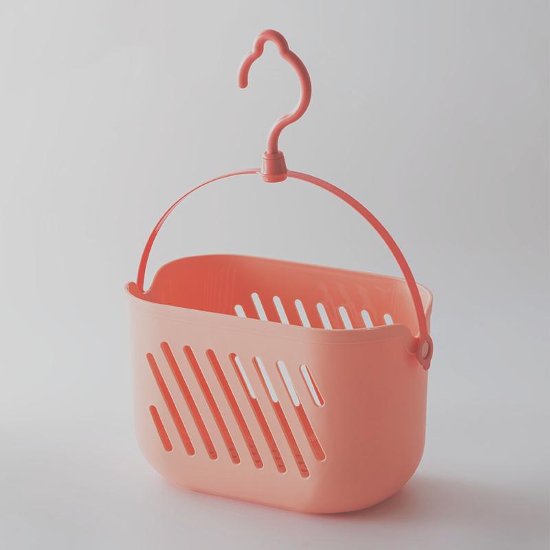 Plastic Hanging Shower Toiletry Bath Kitchen Baskets Tub Corner Organizer Dorm Tote Hooks Rack Hangable Storage Basket with Hook