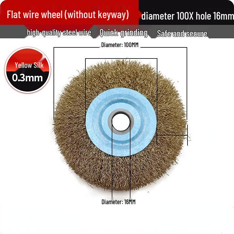 

Flat Steel Wire Wheel for Rust Removal and Polishing, Angle Grinder Brush for Deburring and Woodworking.