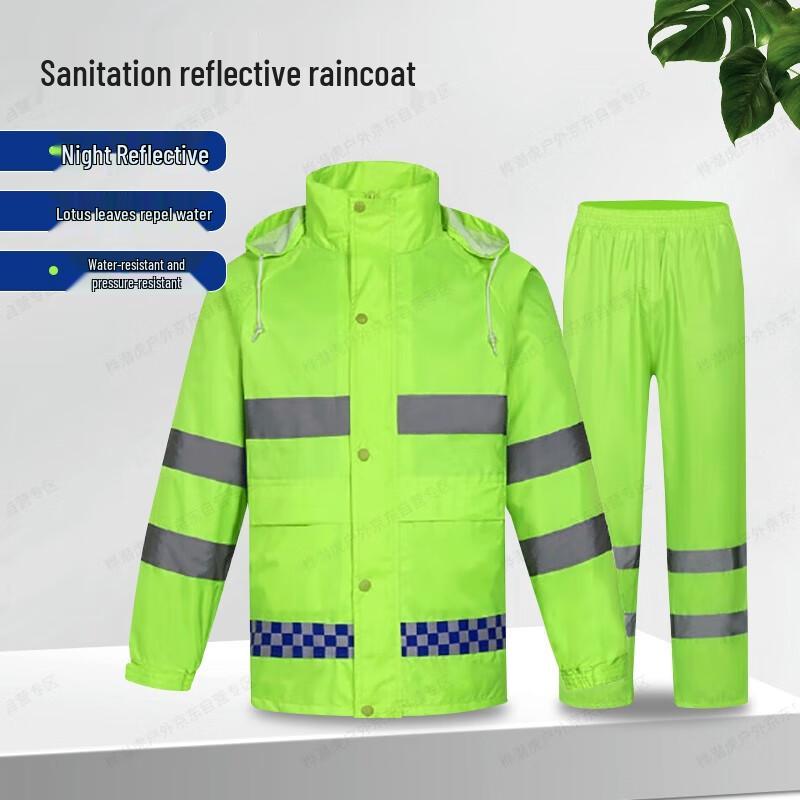 High-Visibility Reflective Rain Suit