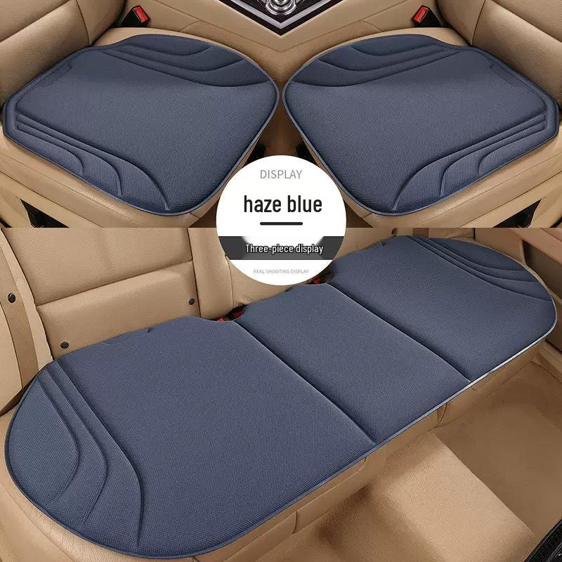 Universal 3-Piece Non-Slip Car Seat Cushion Set - Premium Breathable Latex & Seaweed Fiber
