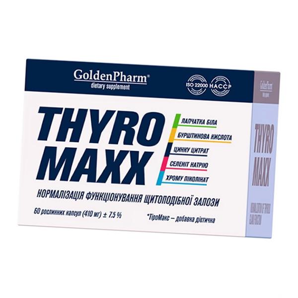 Kompleks for skjoldbruskkjertelen, ThyroMaxx, Golden Pharm 60 vegkapsler (71519011)