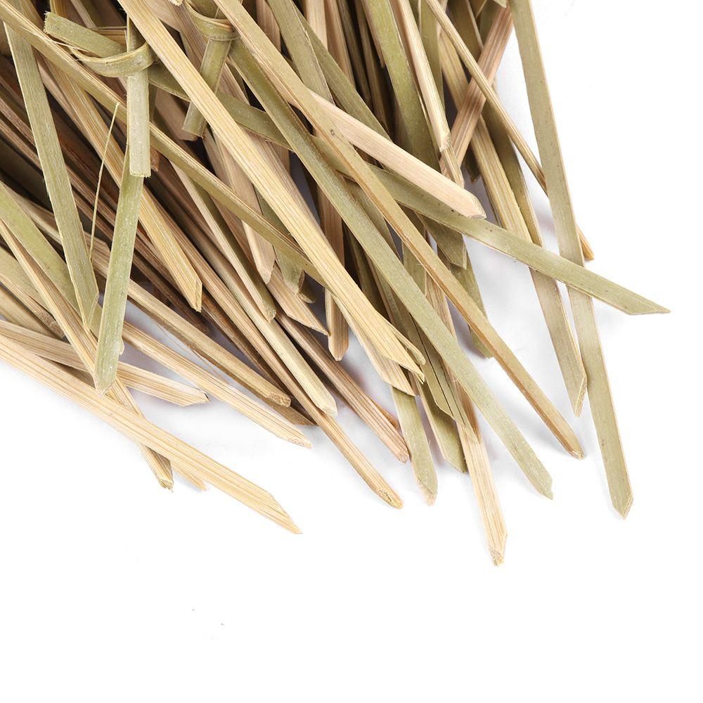 100pcs Barbeque Party Decoration Bar Tool Bamboo Knot Skewers Fruit Forks Cocktail Picks Stick