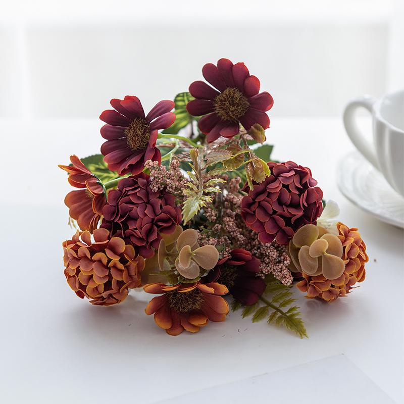 Artificial Flowers Silk Lilac Daisy Bouquet Wedding Home Brial Craft Diy Gift boxFestival Outdoor Indoor Scrapbooking Fake props