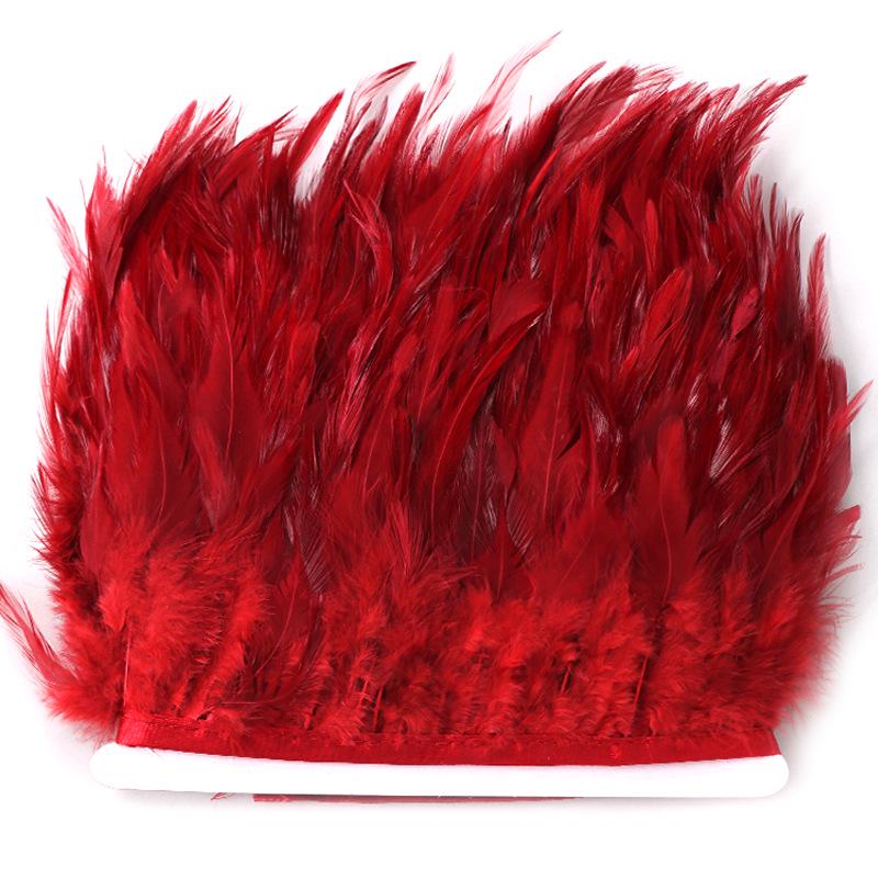 Sharp Chicken Feather Trim Fabric: White & Colored Strips, Hot Selling Cross-Border Fabric Tape.