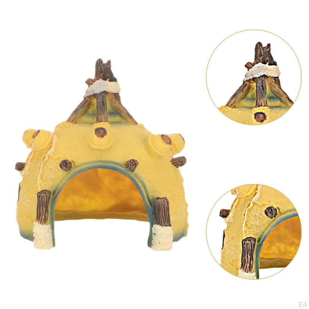 Fishbowl Tank Decor Hideaway Caves Accessories Versatile Solid Small-size Hideout Shelter for