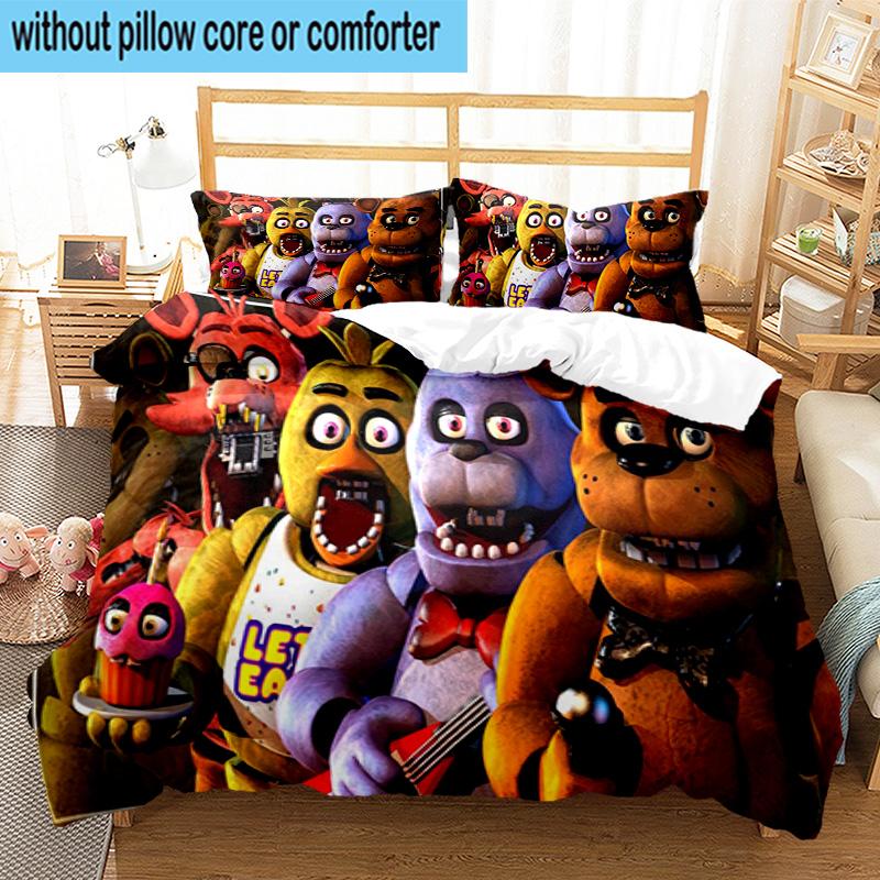 3PCS Five Nights At bears Horror 3pcs Bedding,Including 3PCS Duvet Cover And 2pcs Pillowcases Perfect for Christmas,Ideal for Bedroom, Dormitory