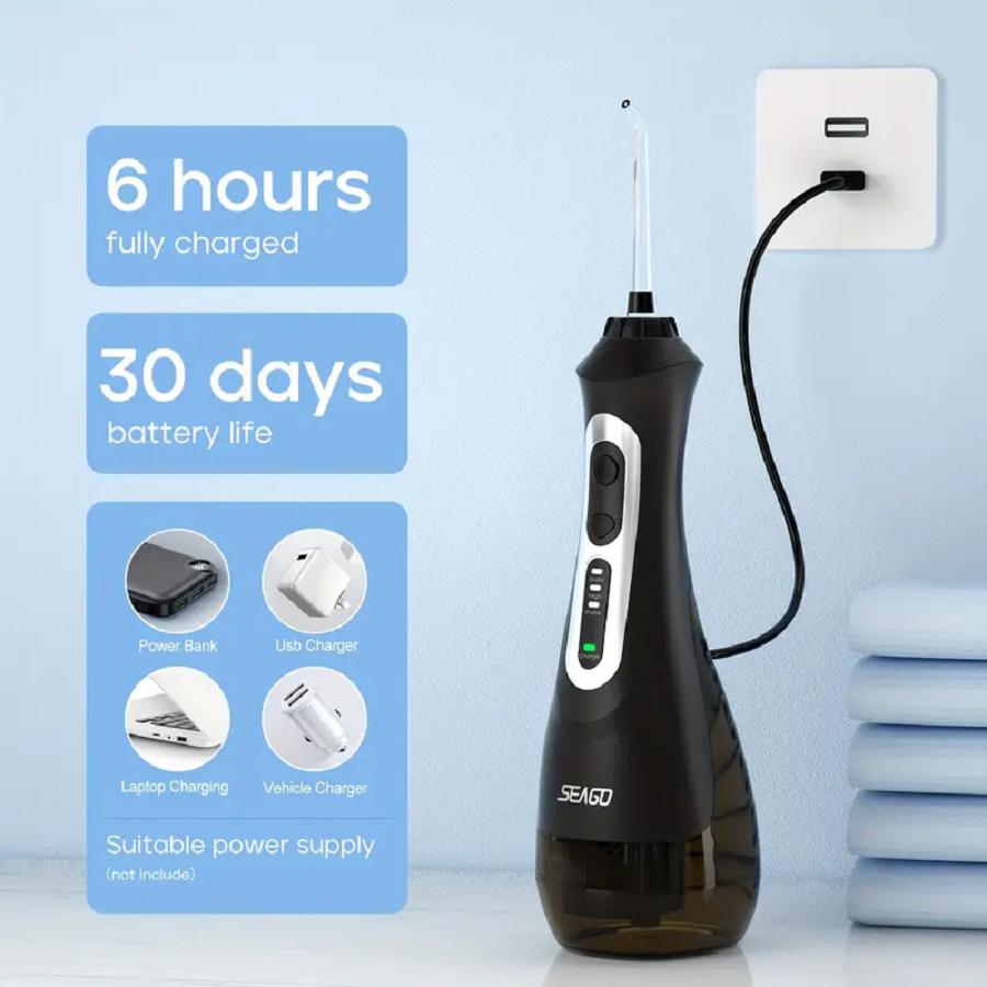 Portable Water Flosser Dental Oral Irrigator for Teeth USB Rechargeable 3 Modes DIY Mode Dental Water Flosser for Teeth Cleaning