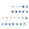 74 Pieces Blue and Silver Christmas Tree Ornaments Ornament Set with