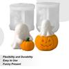 3D Halloween Ghost Standing Pumpkin Cement Casting Molds Silicone Dessert Cement Chocolate Soap Wax Candles Clay Resin Crafts