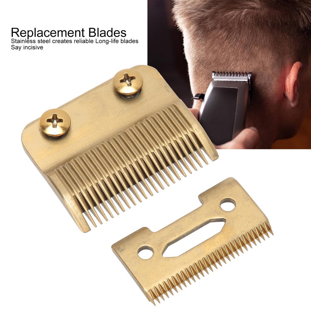 Hair Trimmer Replacement Blades Stainless Steel 2 Holes Clipper Blades for WAHL 8504