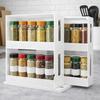 Plastic Seasoning Swivel Storage Organizer Large Capacity Spice Organizer for Home