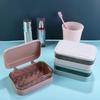 Durable Sealing Drain Double Layer Sponge Plate Soap Container Soap Case Soap Box Soap Dish