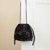 Fashionable Crossbody Bucket Bag with Women's Drawstring  Shoulder Bag Colored Sequin Bag