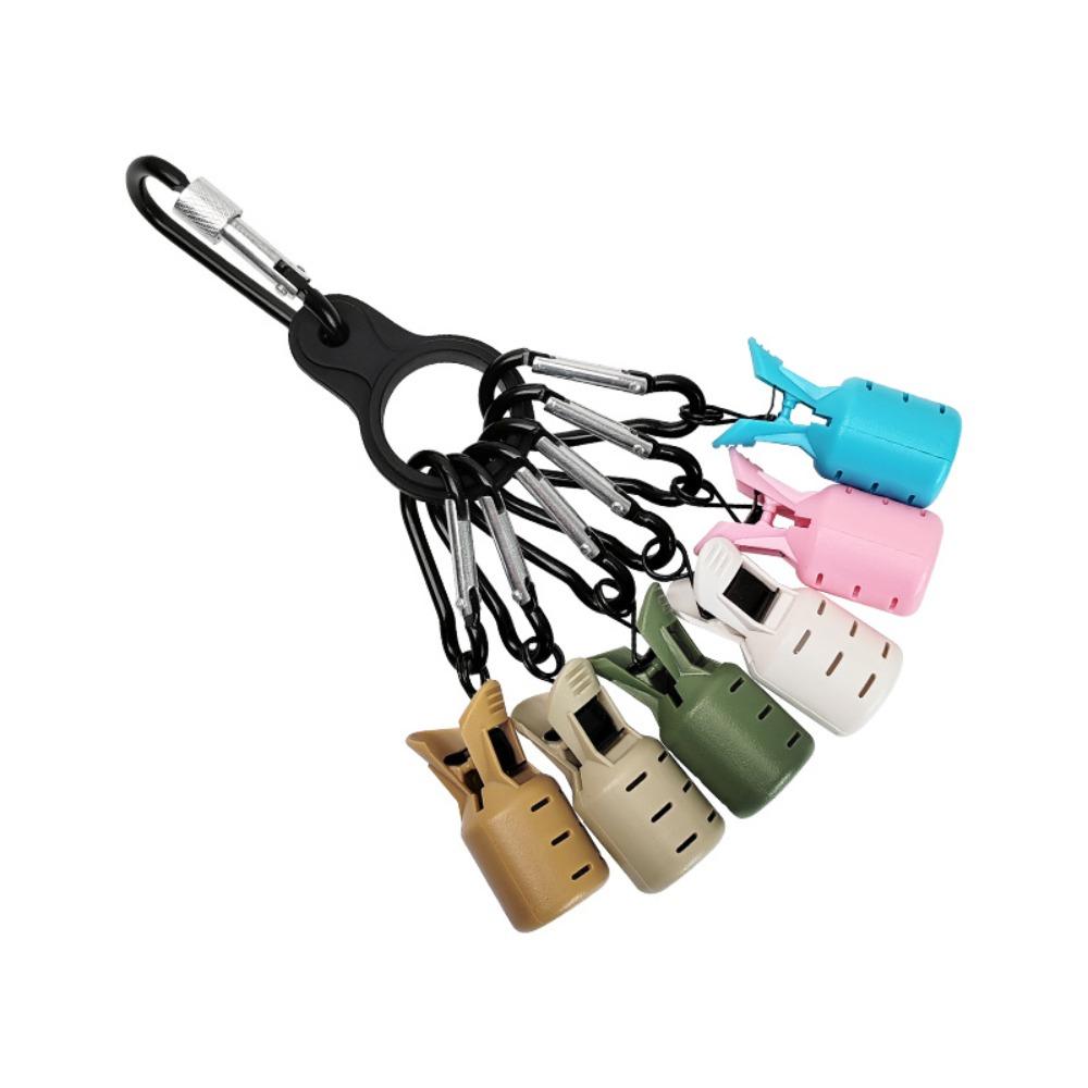 6pcs Kits Practical Webfoot Octopus Squid Jig With Carabiner Umbrella Egi Hooks Cover Bait Protector Fishing Accessories