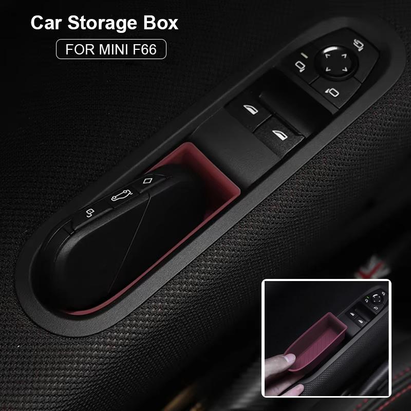 2Pcs Silicone Car Door Window Lifter Storage Box Accessories Trim For Mini Cooper F66 2024 2025 J01 EV Interior Decoration
