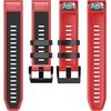 Quickfit Silicone Strap 26mm for Garmin, Black / Red