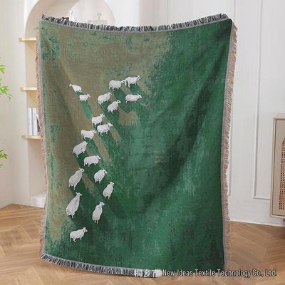 Jacquard-Wandteppich Camping- & Sofa-Decke - Kratzfest, Hochwertige Geschenkdecke