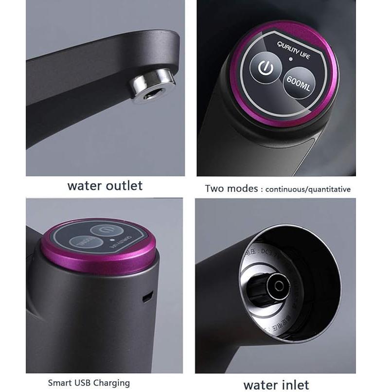 Pompa per Acqua Potabile Automatica Portatile da 5 Galloni con Ricarica USB Erogatore d'Acqua Adatto per Uso Domestico, Ufficio e Esterno