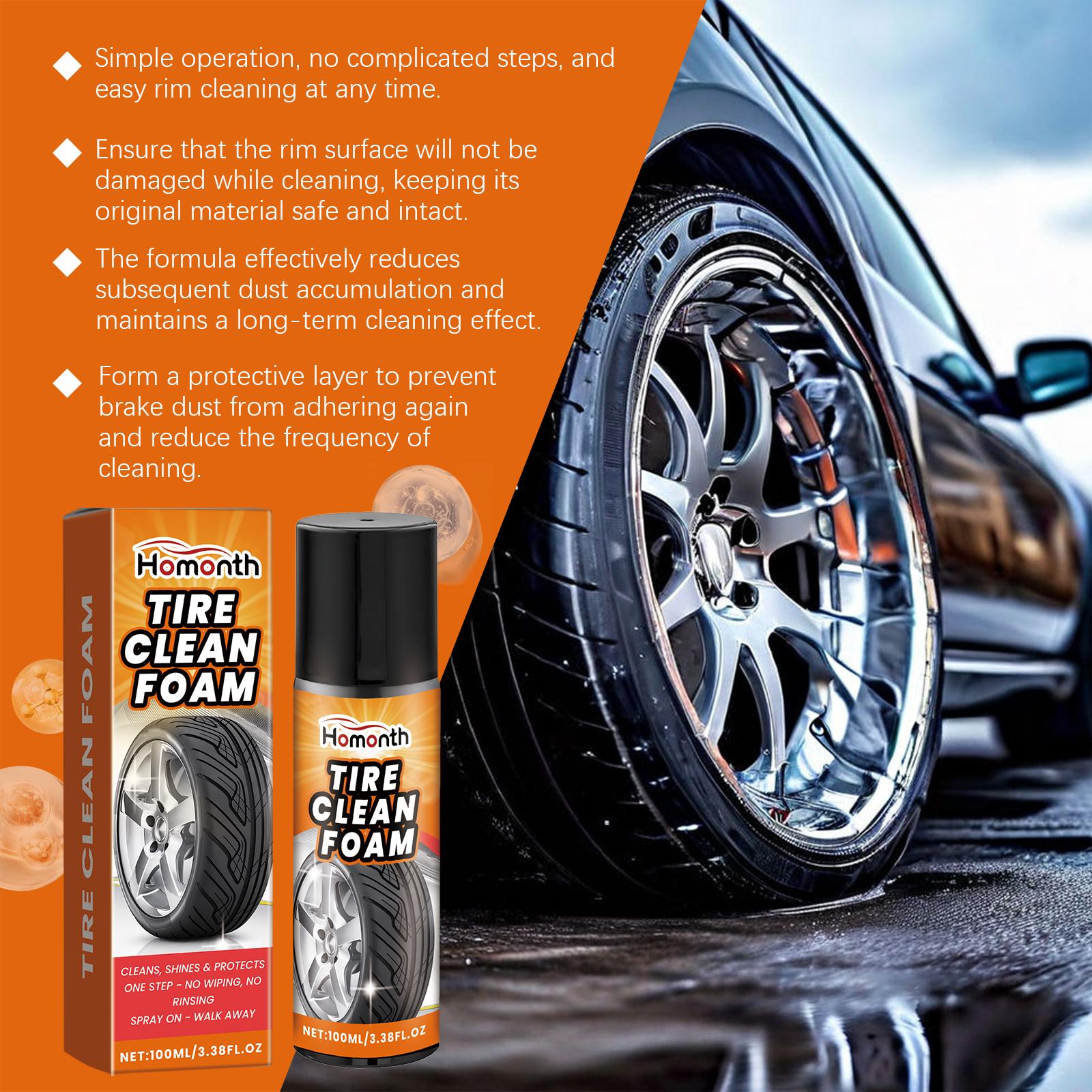 

Tire Rim Foam Cleaner Car Tire Trim Scratch Stains Remover Auto Wheel Polishing Refurbishment Agent Car Detaling Maintenance 100ml