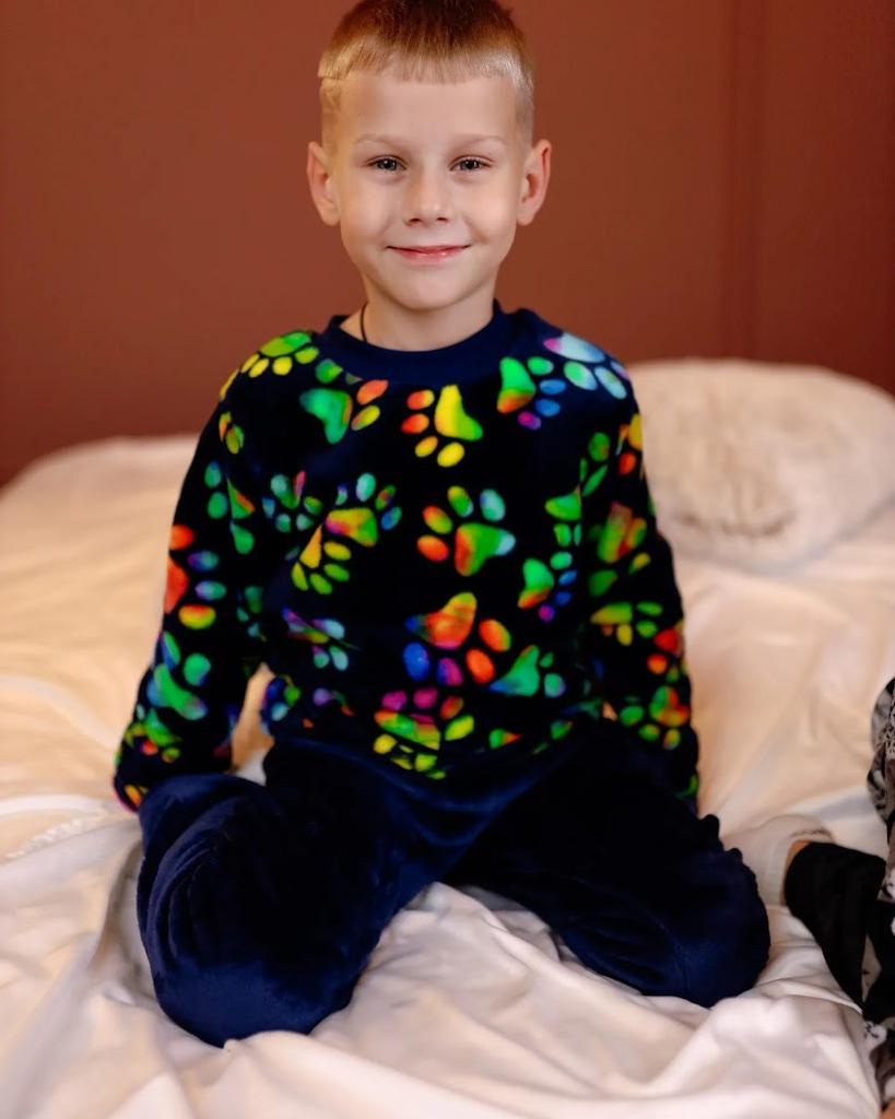 Boys’ Winter Pajama Set – Cozy Velsoft Fabric, Long Sleeve Top & Pants, Warm Sleepwear, Winter, 6079-035-4 HC