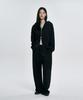 Atez Essential Oversized Sweat Zip-Up Hoodie [Black]