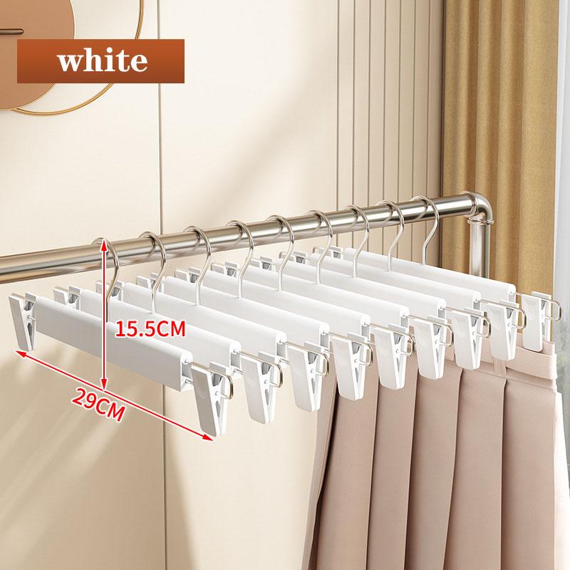 Home frosted plastic trouser rack strong seamless clip hangers to dry clothes