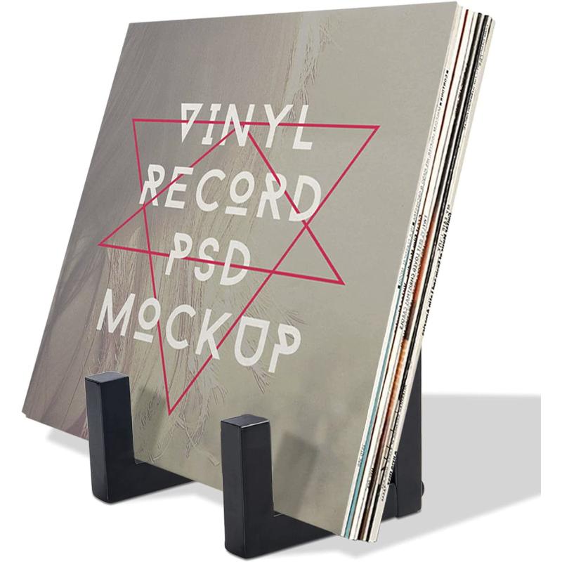 Metal Vinyl Black Records Holder Desktop Display Stand Storage Shelf Home Office Display For Vinyl Record Supplies