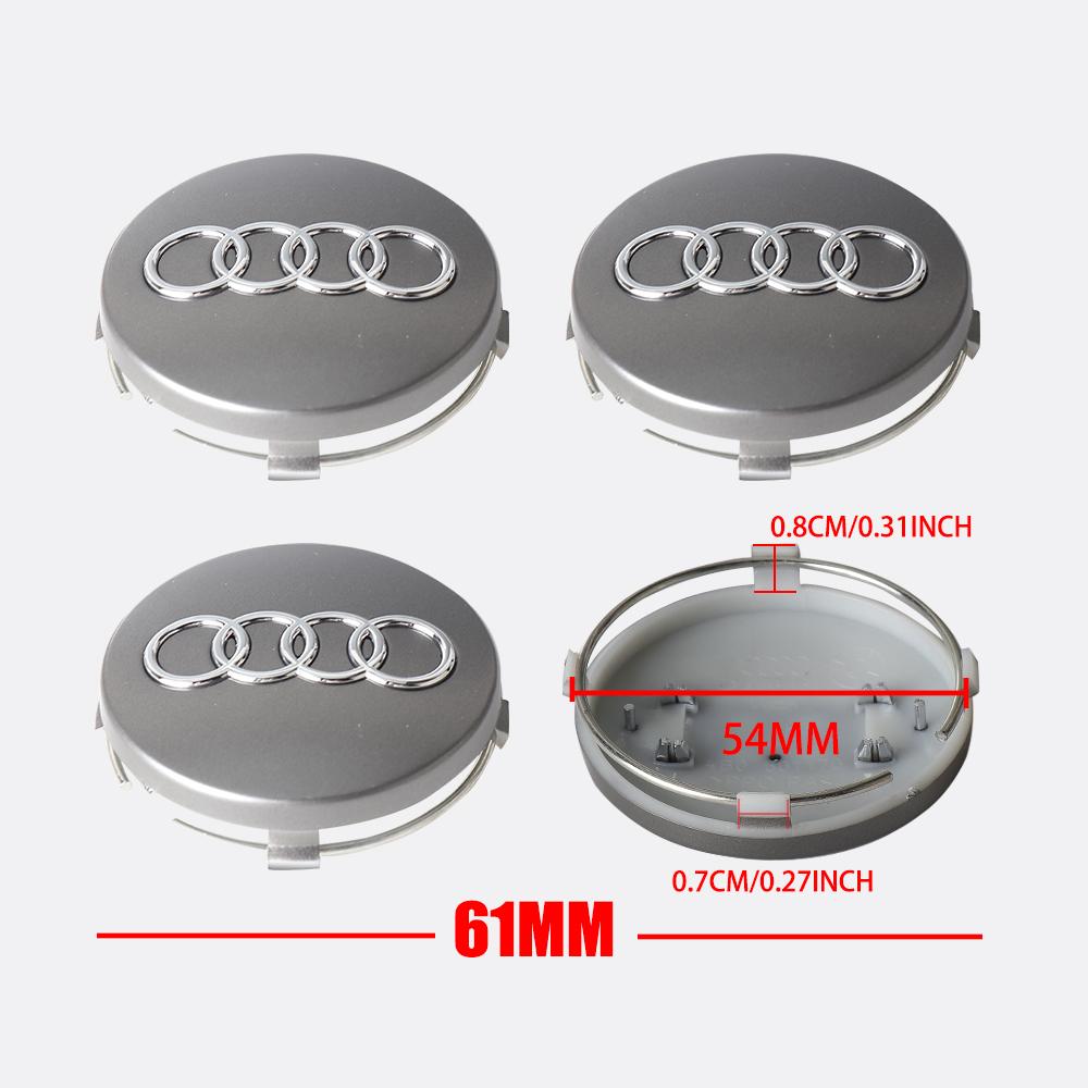 QR4 4PCS 61MM Car Styling Wheel Center Hub Cap Tire Rim Cover Accessories For M4 Sline A3 A4 A5 A6 Q3 Q5 Q7 TT RS S3 S4 S5 S6 Q1
