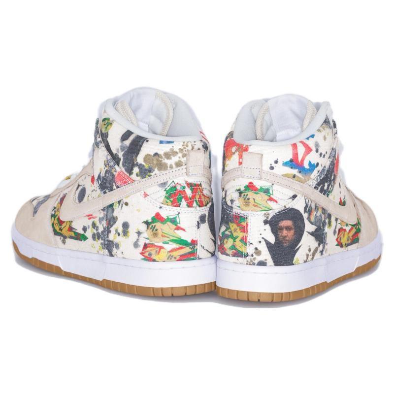 Supreme x Nike Dunk High SB Rammellzee Męskie Sneakersy Białe Wielokolorowe FD8779-100