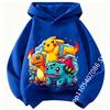 Felpa per Bambini Pikachu 2026 Nuovo Stile Felpa Sportiva per Ragazzi Felpa con Stampa Cartoni Animati per Ragazze Primavera-Autunno Maniche Lunghe Felpa Casual