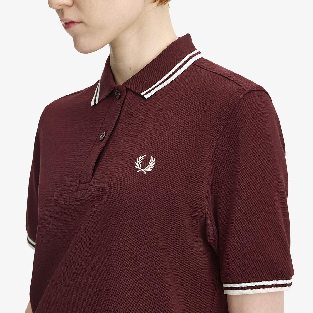 FRED PERRY [G3600] Twin Tip Fred Perry Shirt - Oxblood/Ecru Afpf2613600-597