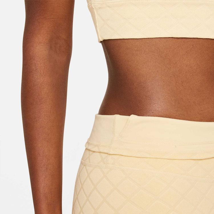 Nike Yoga Luxe Jacquard Solid Quick-Dry Breathable High-Waist Leggings Women Leggings Yellow DA1065-294