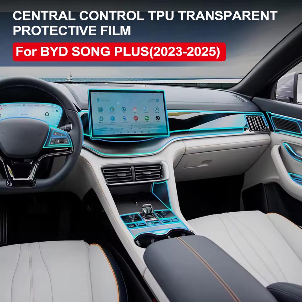 Pellicola Trasparente Anti-Graffio in TPU per Auto Pre-tagliata per Schermo Strumenti di Navigazione LHD RHD Per BYD Seal U/Sealion 6/Song Plus DM-i EV 2021-2025