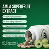 Alevia Capsule Biologiche di Amla 1000mg, Integratore Naturale di Frutto di Uva Spina Indiana, Benessere Ayurvedico 60 Capsule