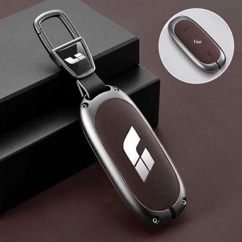 Ideal L6-L9 Key Case: Premium Full-Coverage Metal Shell for Car Accessories, Suitable for Men and Women.