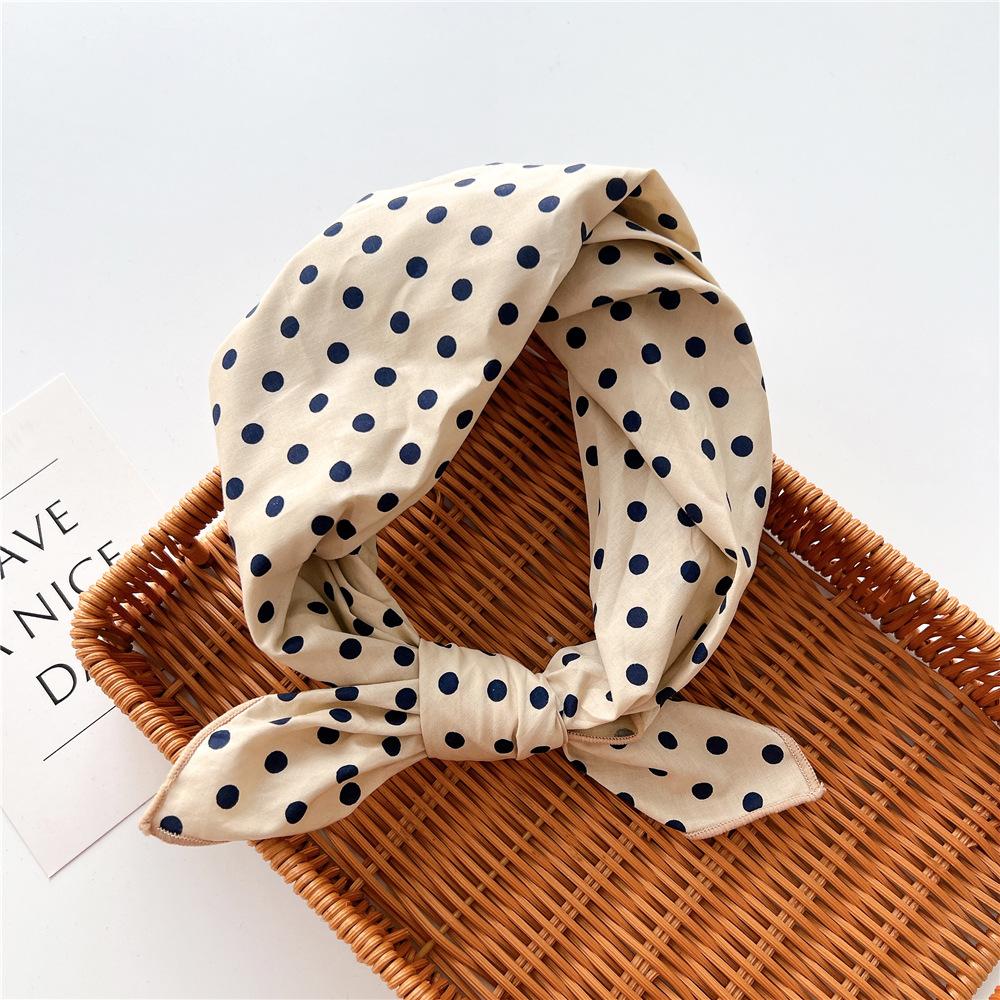 Cotton And Linen Small Square Scarf Silk Scarf Women'S Spring And Autumn New Style Artistic And Versatile Fashionable Temperament Headband Scarf