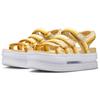 Nike Icon Classic Non-Slip Durable Sports Sandals Women Sandals White Yellow DH0223-200