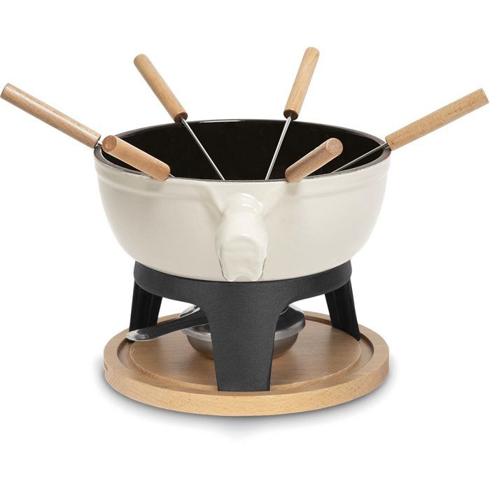 Fondue en fonte émaillée - LA FONDERIE 1890 - MONT BLANC - 1,8 L - 6 personnes - Beige