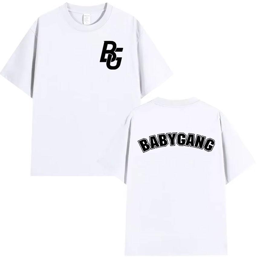 2025 Summer Rapper Baby Gang Logo Tour Album Print T Shirt Men Women Fashion Harajuku Vintage Oversized Cotton Tees Streetwear
