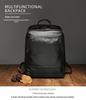 Genuine Leather Men's Large Capacity Backpack - European & American Style, Outdoor Cowhide Business Travel Computer Bag
