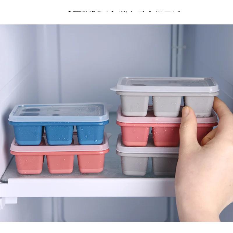 1Pcs 6 Grids Silicone Ice Cube Maker Tray Ice Cream Mold Freezer Cream Ball Maker Reusable Whiskey Cocktail Mould Bar Tools