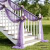 Tenda Sfondo in Tessuto Trasparente Tulle Organza Moderna Organza Decorazione Sedie Festa Esterna per Matrimonio Decorazione Ringhiera Scale