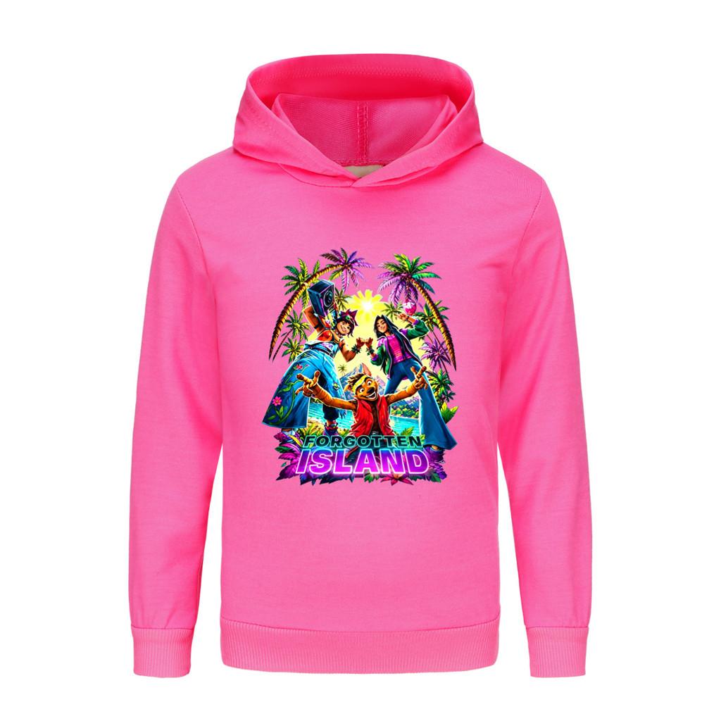 5877 Kids Boys Girls Forgotten Island Anime Print Casual Long Sleeves Hoodies