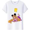 Disney Cartoon Women Blouses Tangled Princess T-shirts Summer Tops Korean Streetwear Y2k Harajuku Oversized Clothes Girl Tshirts