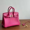 2025 New Genuine Leather Women's Bag Top Layer Cowhide TOGO Leather with Crocodile Print Handbag